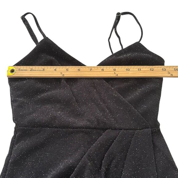 Altar’d State Black Metallic Sleeveless Mini Dress Size XS Glam Sexy Holiday Y2K - Picture 8 of 10
